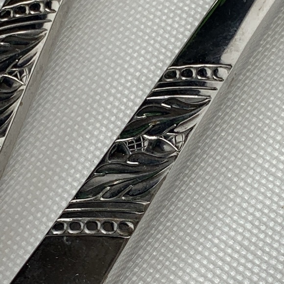 Vintage Oneida CATALINA stainless steel and black plastic handled salad servers - Picture 4 of 7